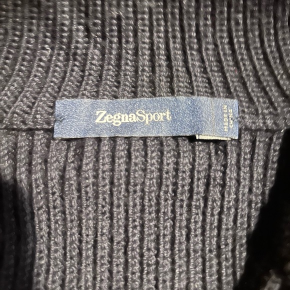 ZEGNA Sport 100% Wool Quarted Zip Sweater - XL - Picture 4 of 7